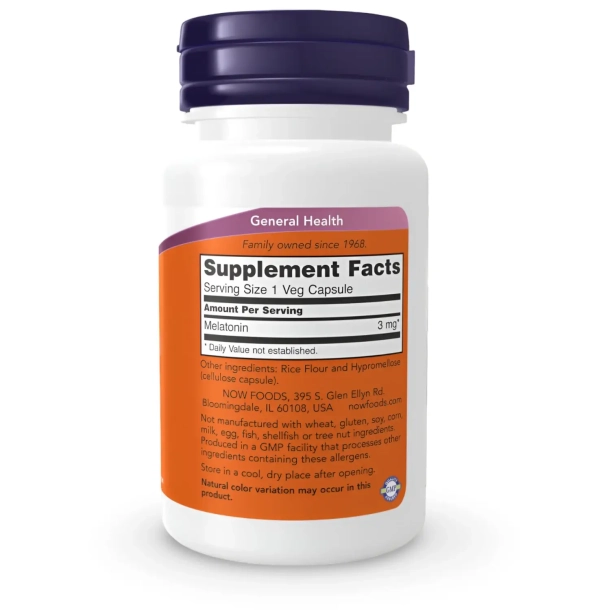 Melatonin 3 mg | 60 veganske kapsler | Sund s�vncyklus