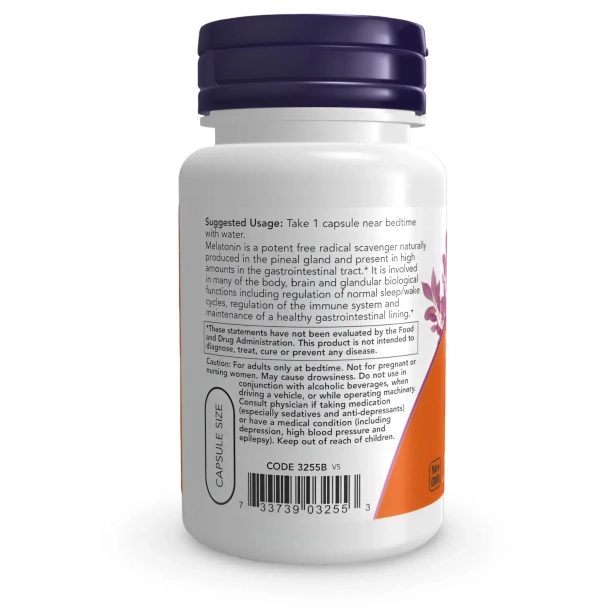 Melatonin 3 mg | 60 veganske kapsler | Sund s�vncyklus