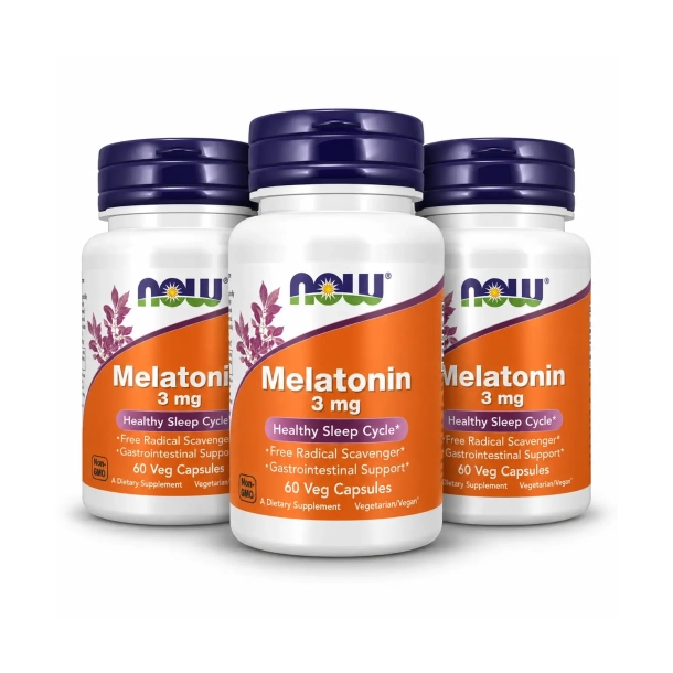 Melatonin 3 mg | 3 x 60 veganske kapsler | Underst�tter en sund s�vnrytme