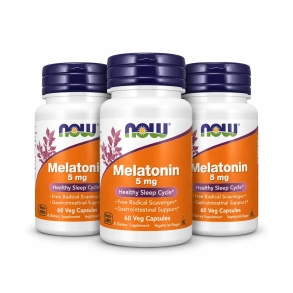 Melatonin 5 mg | 3 x 60 veganske kapsler | Underst�tter en sund s�vnrytme