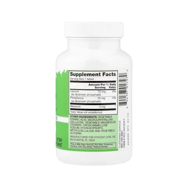 Melatonin 3 mg | 3 x 100 veganske kapsler | Fald hurtigere i s�vn
