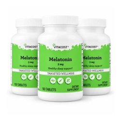Melatonin 3 mg | 3 x 100 veganske kapsler | Fald hurtigere i s�vn