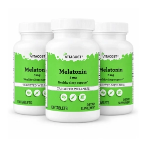 Melatonin 3 mg | 3 x 100 veganske kapsler | Fald hurtigere i s�vn