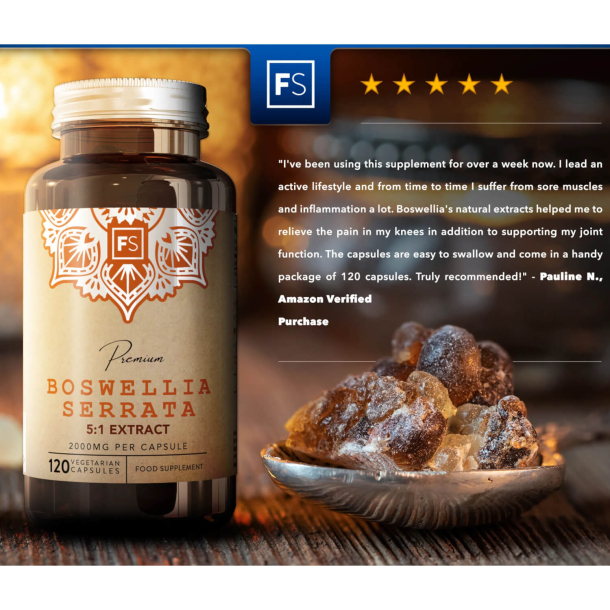 Boswellia Serrata | 2000 mg | Vegetariske | Naturlig antioxidant