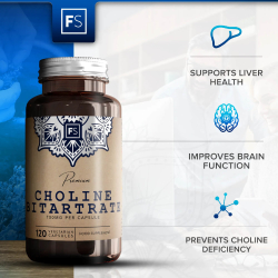 Kolin Bitartrat | 700 mg | Bedst fr, ofte god efter: 08-2025 | GIVES GRATIS VK