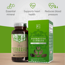 Kaliumcitrat | 1400 mg | 180 stk. Vegetariske kapsler