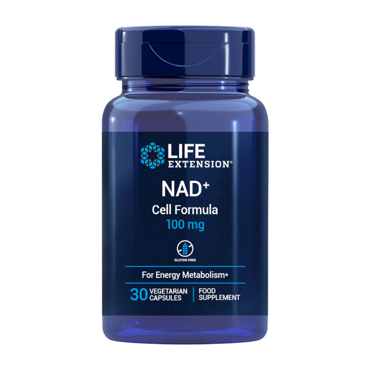 NAD+ Cell Formula, 100 mg | 30 veganske kapsler | Anti-aging