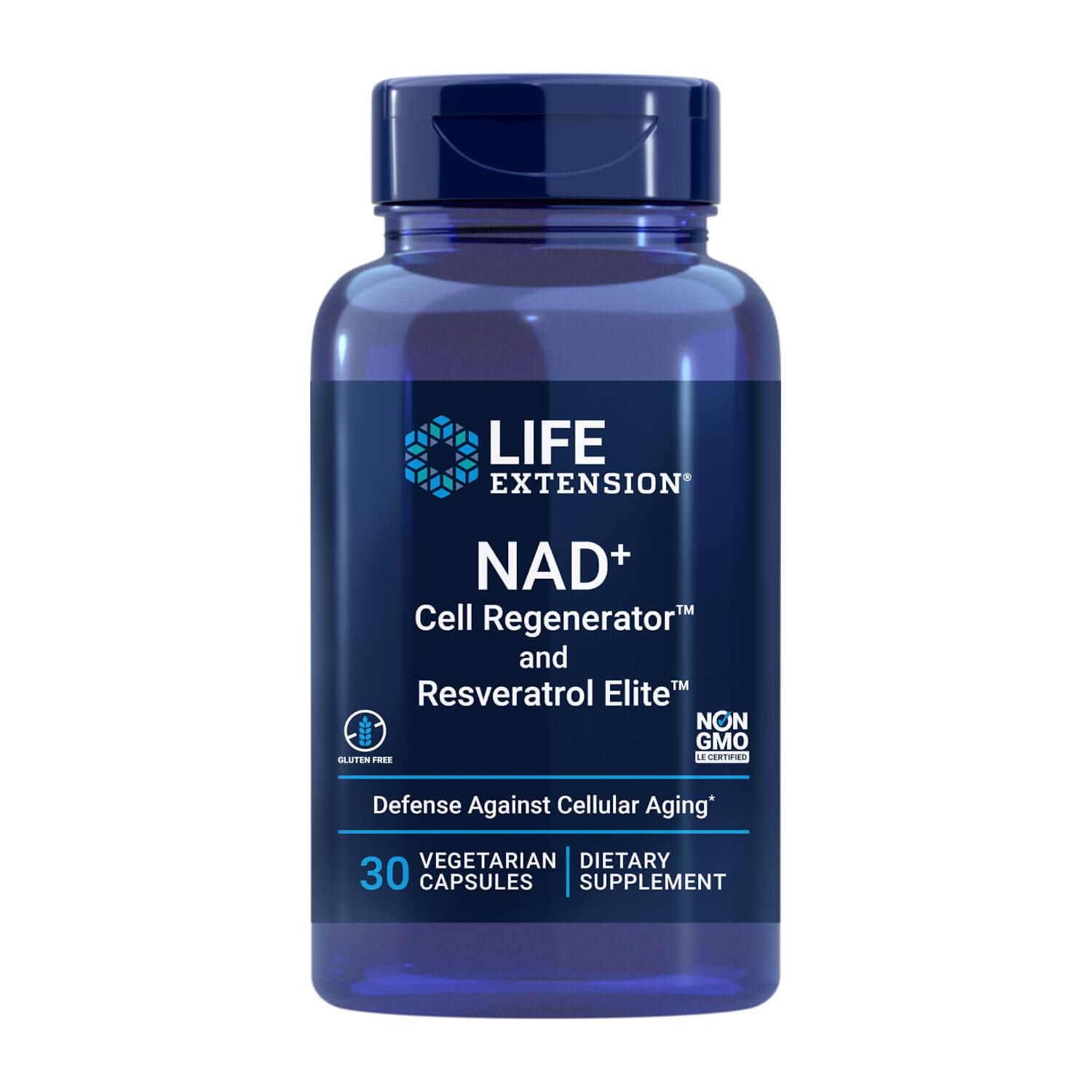NAD+ Cell Regenerator™ + Resveratrol Elite™ | 30 kapsler | Energiformel mod celleældning