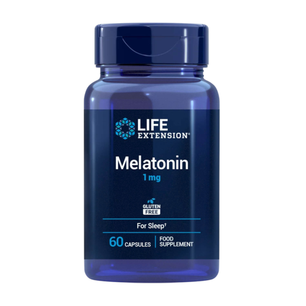 Melatonina 1 mg | 60 kapsu&#322;ek | Suplement melatoniny o &#347;redniej sile