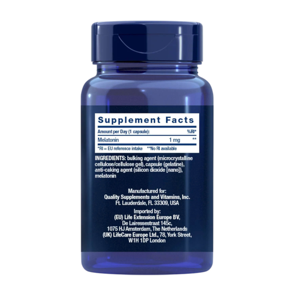 Melatonin 1 mg | 3 x 60 kapsler | Mellemstyrke melatonin supplement