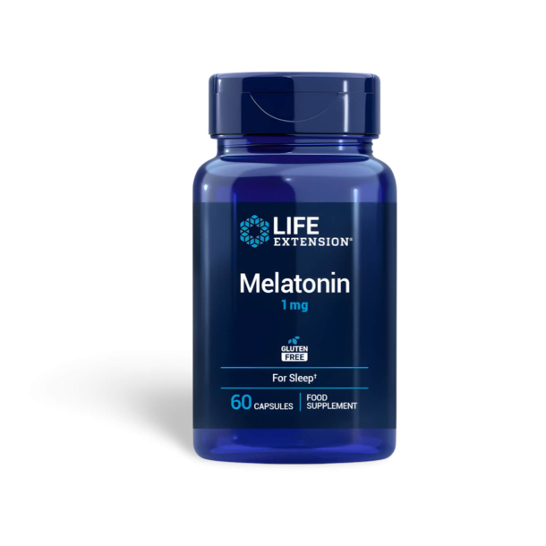 Melatonin 1 mg | 60 kapsler | Mellem dosis melatonin til søvn og cellulær sundhed