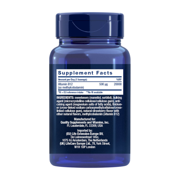 Vitamin B12 | 500 &mu;g | 100 veganske sugetablet