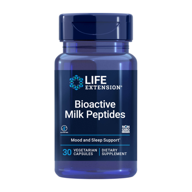Bioaktive Mlkepeptider | 30 veganske kapsler | Fremme afslapning og sttte svnsundhed