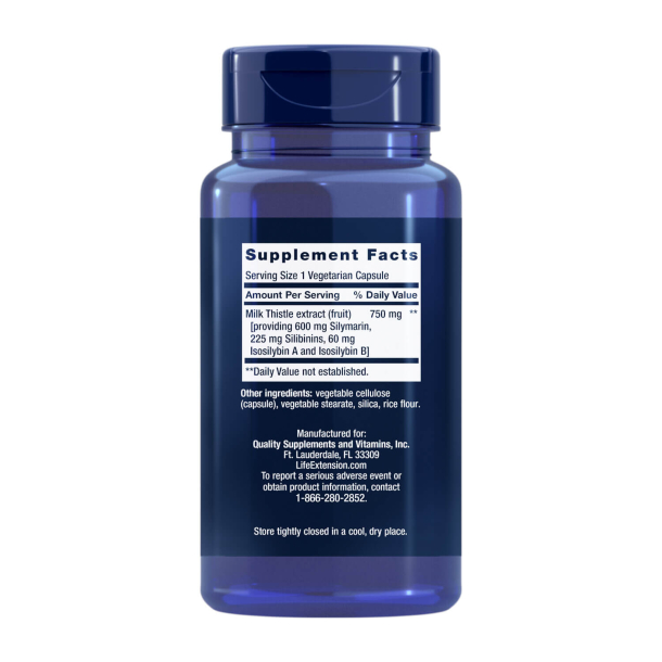 Marietidsel | Silymarin-Silibininer-Isosilybin | 60 veganske kapsler | Sund Leverfunktion