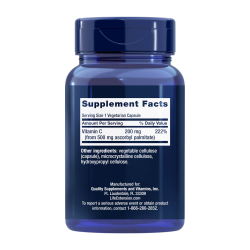 Palmitynian askorbylu | 100 wega&#324;skich kapsu&#322;ek | Suplement rozpuszczalnej w t&#322;uszczach witaminy C