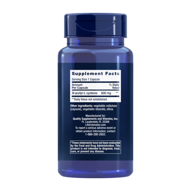 N-acetyl-L-cystein (NAC) | 60 kapsler | Antioxidant til Lever- og  immunsundhed