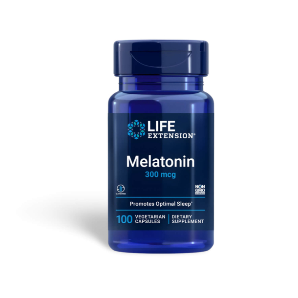 Melatonin 300 mcg | 100 veganske kapsler | Lavdosis formel til brug om natten