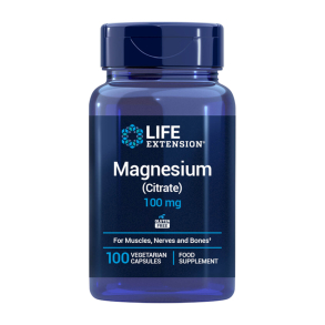Magnesium (citrat) | 100 kapsler | Knogle-, Kardiovaskulr- og Nervefunktion