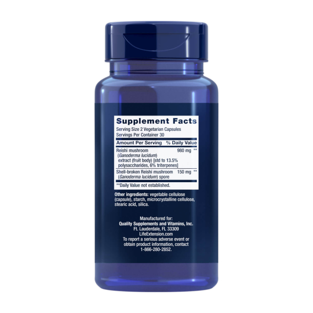 Reishi Ekstrakt Svampekompleks | 60 veganske kapsler | Bredspektret immunsttte