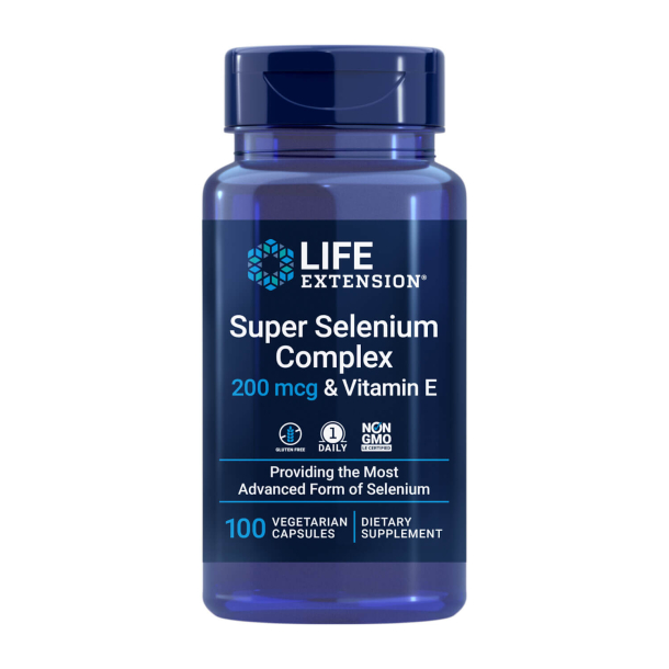 Super Selenkompleks med E-vitamin | 100 veganske kapsler | Sttter cellulr sundhed
