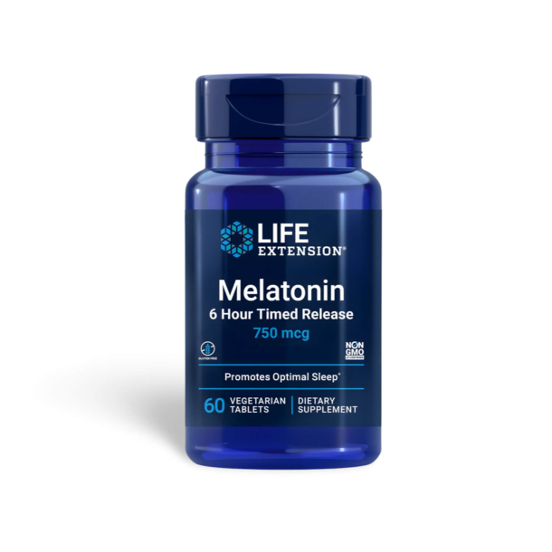 Melatonin 6 timers frigivelse af melatonin | 60 veganske kapsler | Søvn af Høj kvalitet