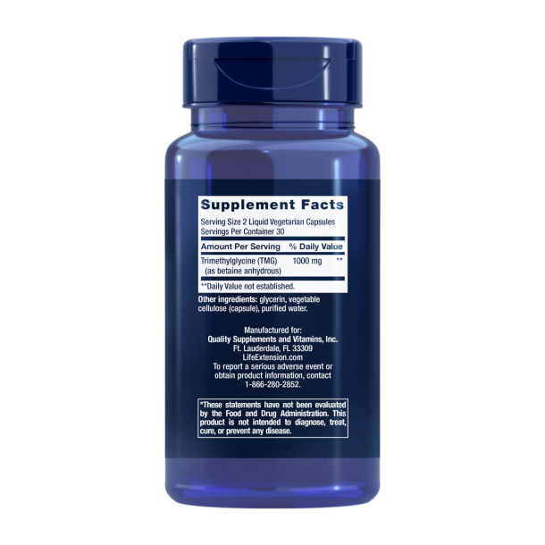 TMG | 60 vegetariske kapsler | Hjertesundhedssttte og sunde Homocysteinniveauer