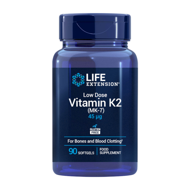 Lavdosis Vitamin K2 | 90 Softgels | Knogletæthed og Kardiovaskulær støtte