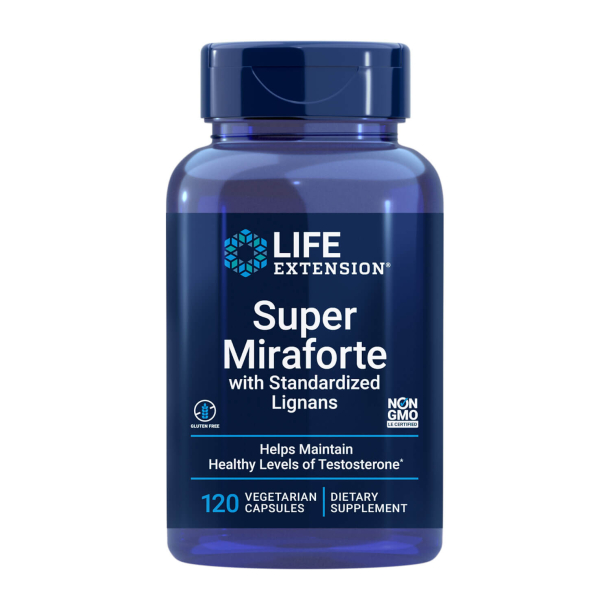 Super Miraforte med lignaner | 120 veganske kapsler | Sundt testosteronniveauer