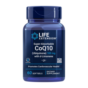 CoQ10 med d-Limonene | 60 Softgels | Omkostningseffektiv energiproduktion