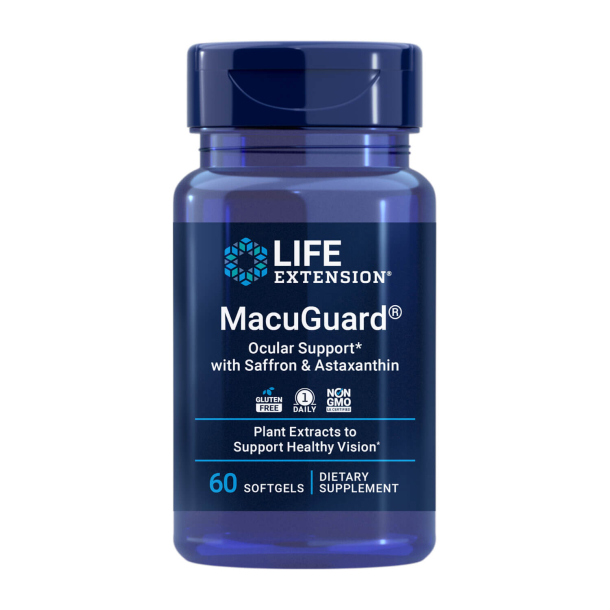 MacuGuard med Astaxanthin | 60 Softgels | Støtte til Øjensundhed og Nattesyn