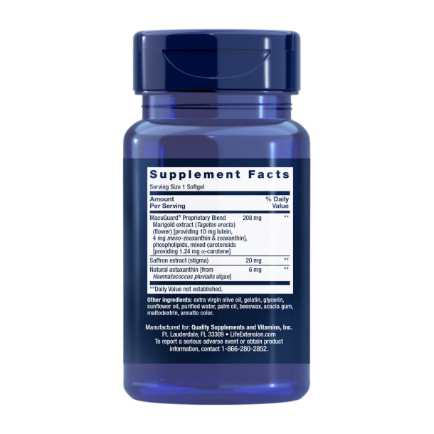 MacuGuard med Astaxanthin | 60 Softgels | Sttte til jensundhed og Nattesyn
