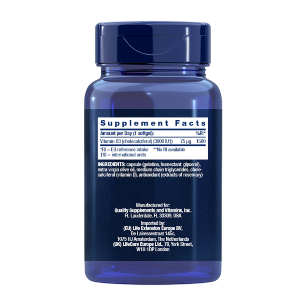 Vitamin D3, 120 caps, EU, 120 Softgels