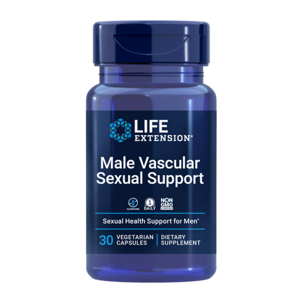 Mandlig vaskulær seksuel støtte | 30 veganske kapsler | Funktion og sundhed