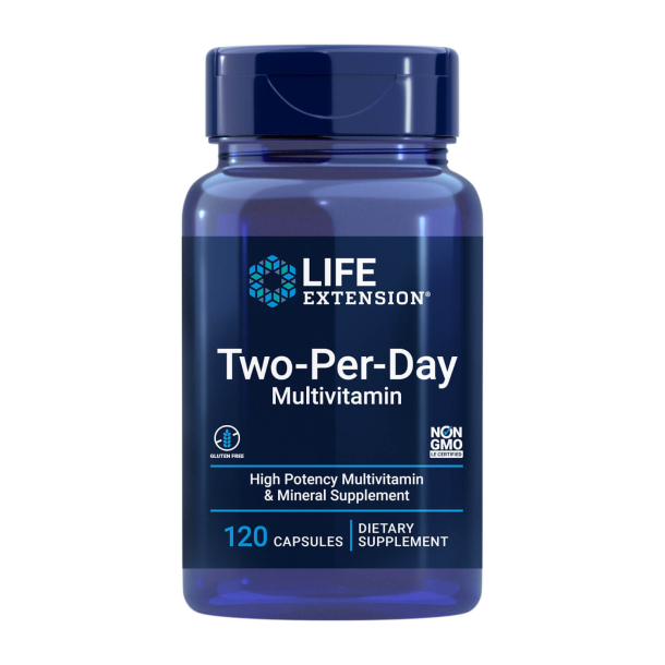 2-per-dag Vitaminer | 120 kapsler | Højpotens multivitamin
