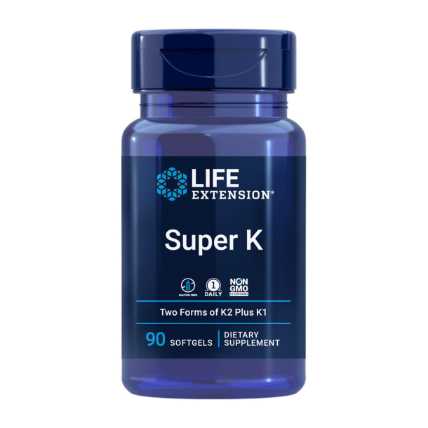 Super K | 90 Softgels | Anti-kalcificering af arterier og stærke knogler