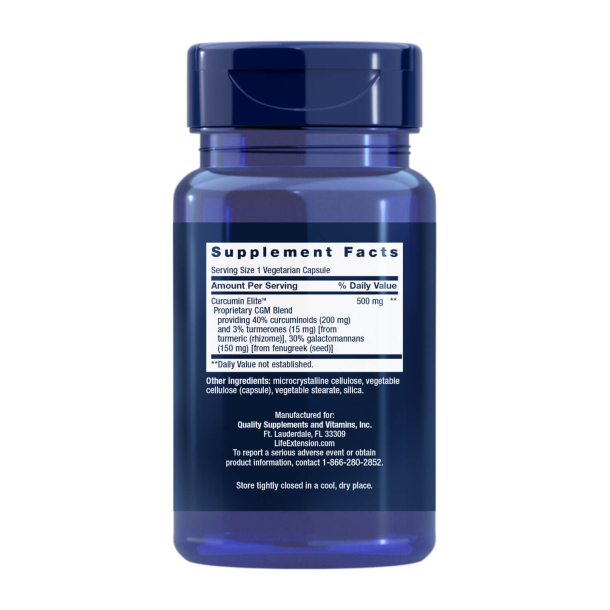 Curcumin Elite | Gurkemeje Ekstrakt | 60 vegetariske kapsler | Booster immunsystemet