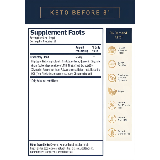 Keto Before 6 | 100 ml | Liposomer og Resveratrol