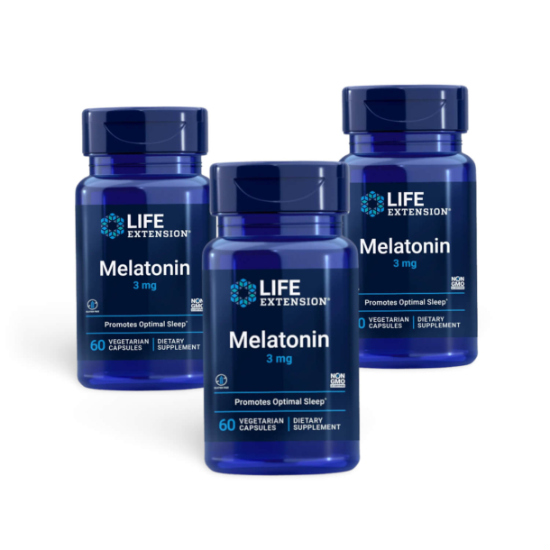 Melatonin 3 mg | 3 x 60 veganske kapsler | Indeholder en hj dosis melatonin