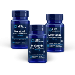 Melatonin 6 timers frigivelse | 3 x 60 veganske kapsler | 750 mcg