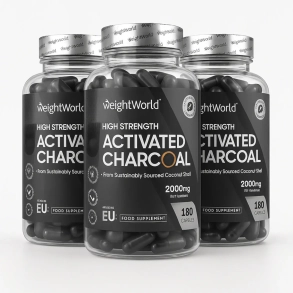 Aktivt Kul Tabletter | 3 x 180 Kapsler | 2000 mg