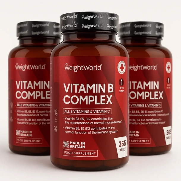 B-Vitamin Complex | 3 x 365 tabletter | Immunforsvar og energi