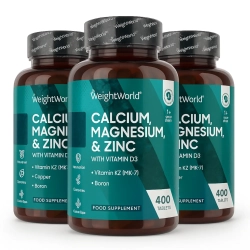 Calcium, Magnesium, Zink og D3-Vitamin l 3 x 400 stk tabletter