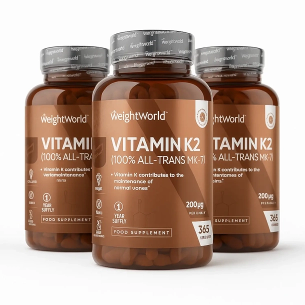 K2-vitamin Tabletter l 3 x 365 stk l Vitamin K2 kosttilskud til knogler