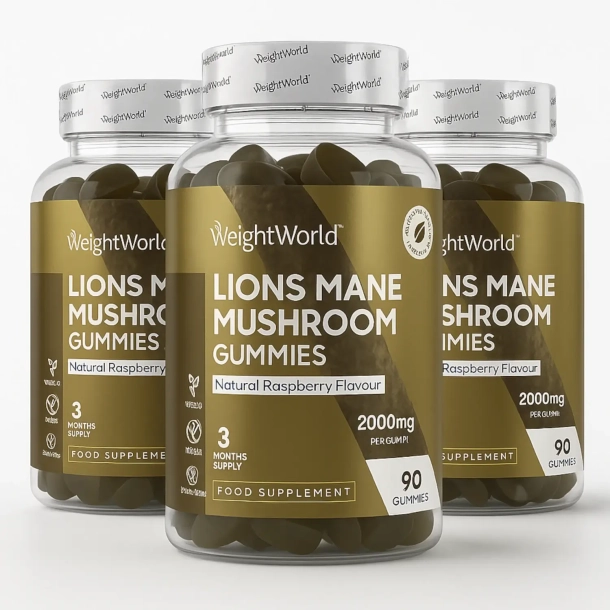 Lion's Mane vingummier | 3 x 90 gummies | 2000mg