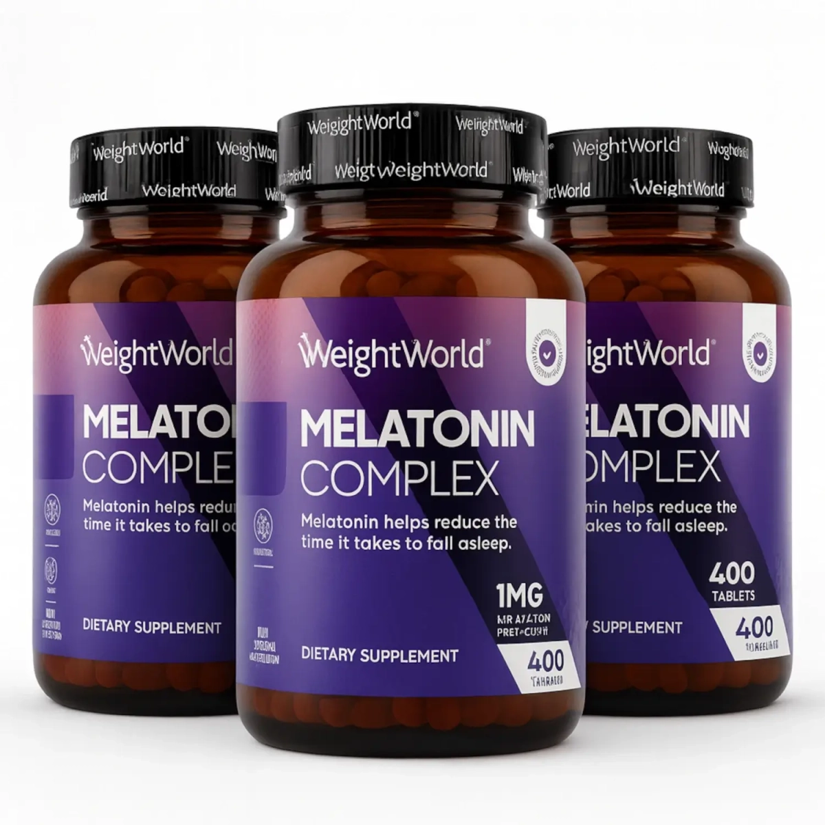 Melatonin kompleks 1 mg | 3 x 400 tabletter | Søvn og kvalitetssøvn ...