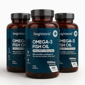 Omega 3 Fiskeolie Kapsler | 3 x 400 stk | Styrker hjerte og hjerne