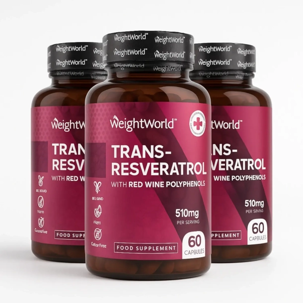 Resweratrol z ekstraktem z czerwonego wina | 60 kapsu&#322;ek | Superfood przeciwdzia&#322;aj&#261;cy starzeniu si&#281;