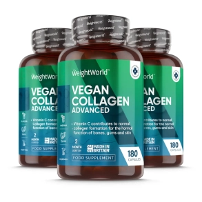 Vegansk Collagen | 3 x 180 Kollagen kapsler | Anti-aging