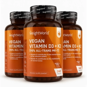 Vitamin D3 + K2 | 3 x 240 tabletter | 4000 IE + 150 μg