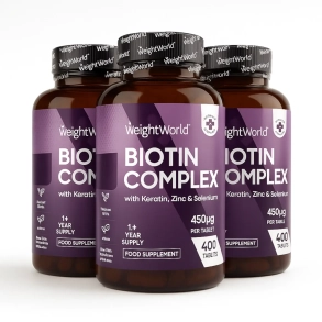 Biotin Complex | 3 x 400 tabletter | Kosttilskud til sundt hr og velvre